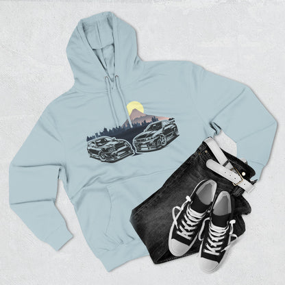 Supra Skyline Tokyo Fleece Hoodie, Car Lover Gift, Cozy Apparel for Road Trips, Outdoor Adventure, Perfect for Fall and Winter