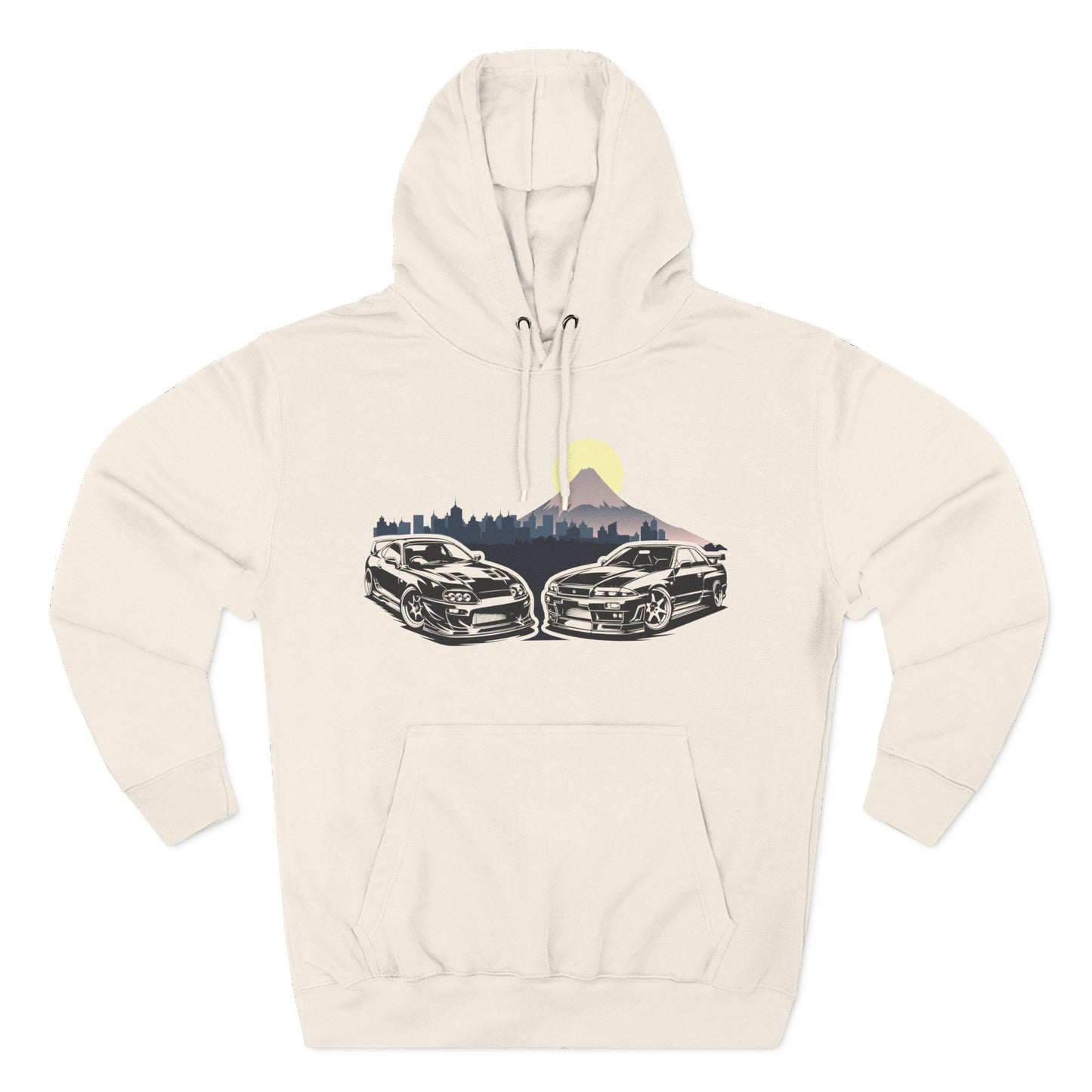 Supra Skyline Tokyo Fleece Hoodie, Car Lover Gift, Cozy Apparel for Road Trips, Outdoor Adventure, Perfect for Fall and Winter