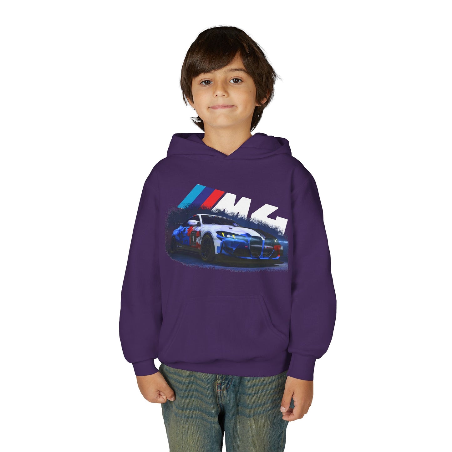 Youth Racing Hoodie — BMW M4 Drift Car Graphic