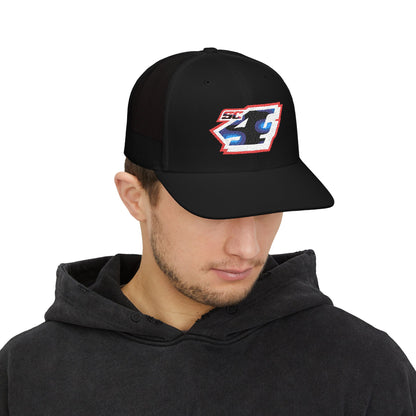 Shane Crain Stylish Snapback Trucker Cap for Casual Days, Embroidered Cap for Outdoor Fun, Summer Hat, Gift for Him, Retro Style