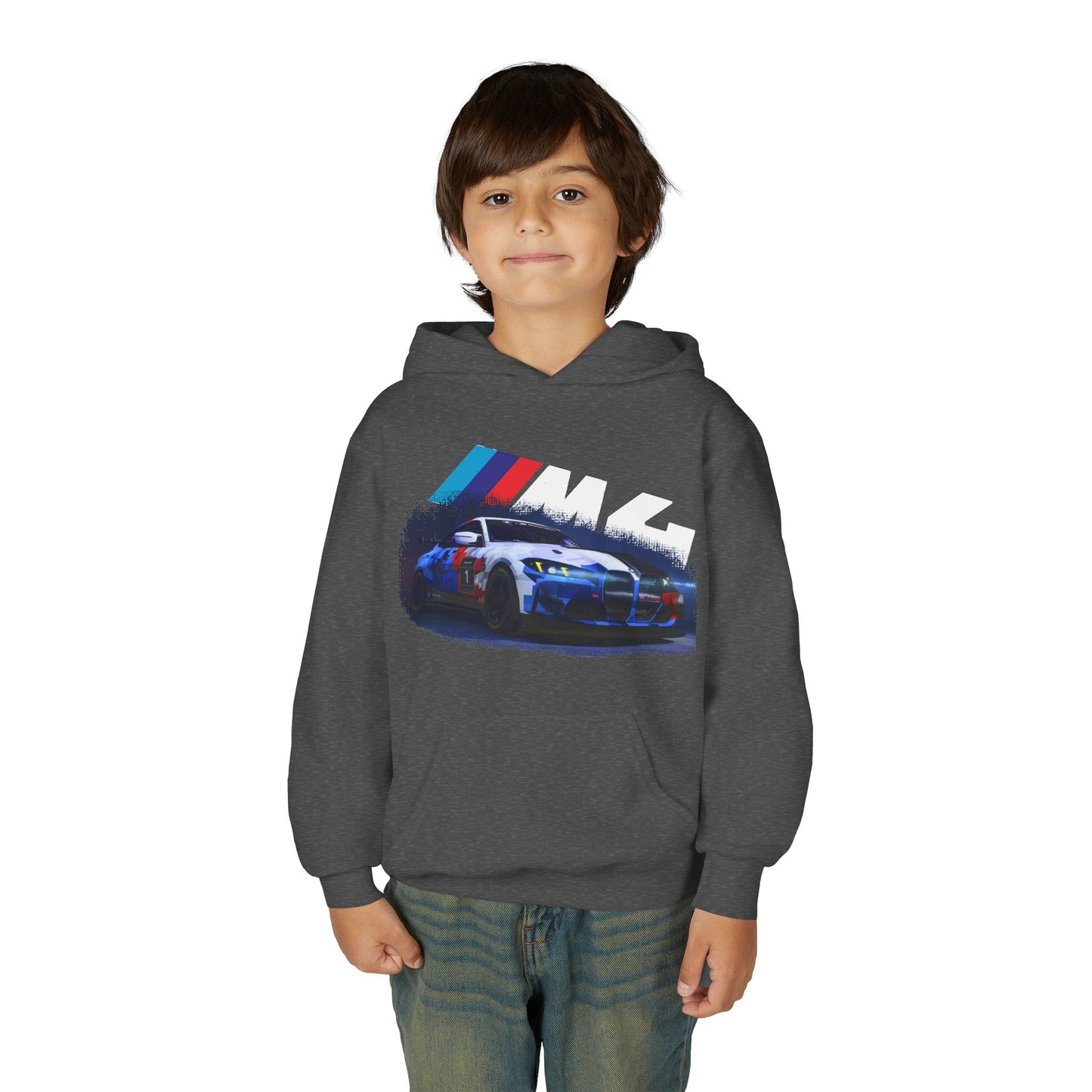 Youth Racing Hoodie — BMW M4 Drift Car Graphic