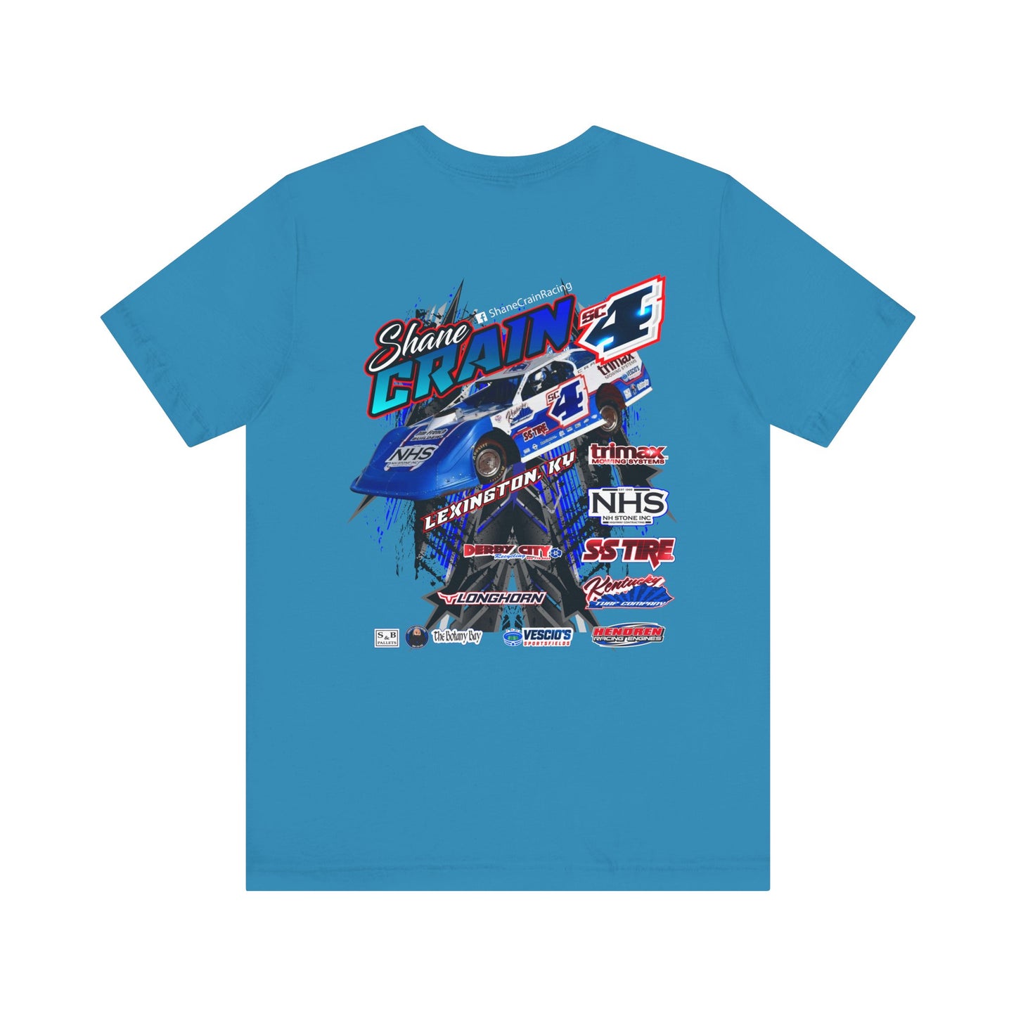 Shane Crain Racing Enthusiast Tee, Unisex Jersey Short Sleeve Shirt for Fans, Motorsport Gift, Race Day Apparel, Cool Graphic Tee, Shane Crain Design