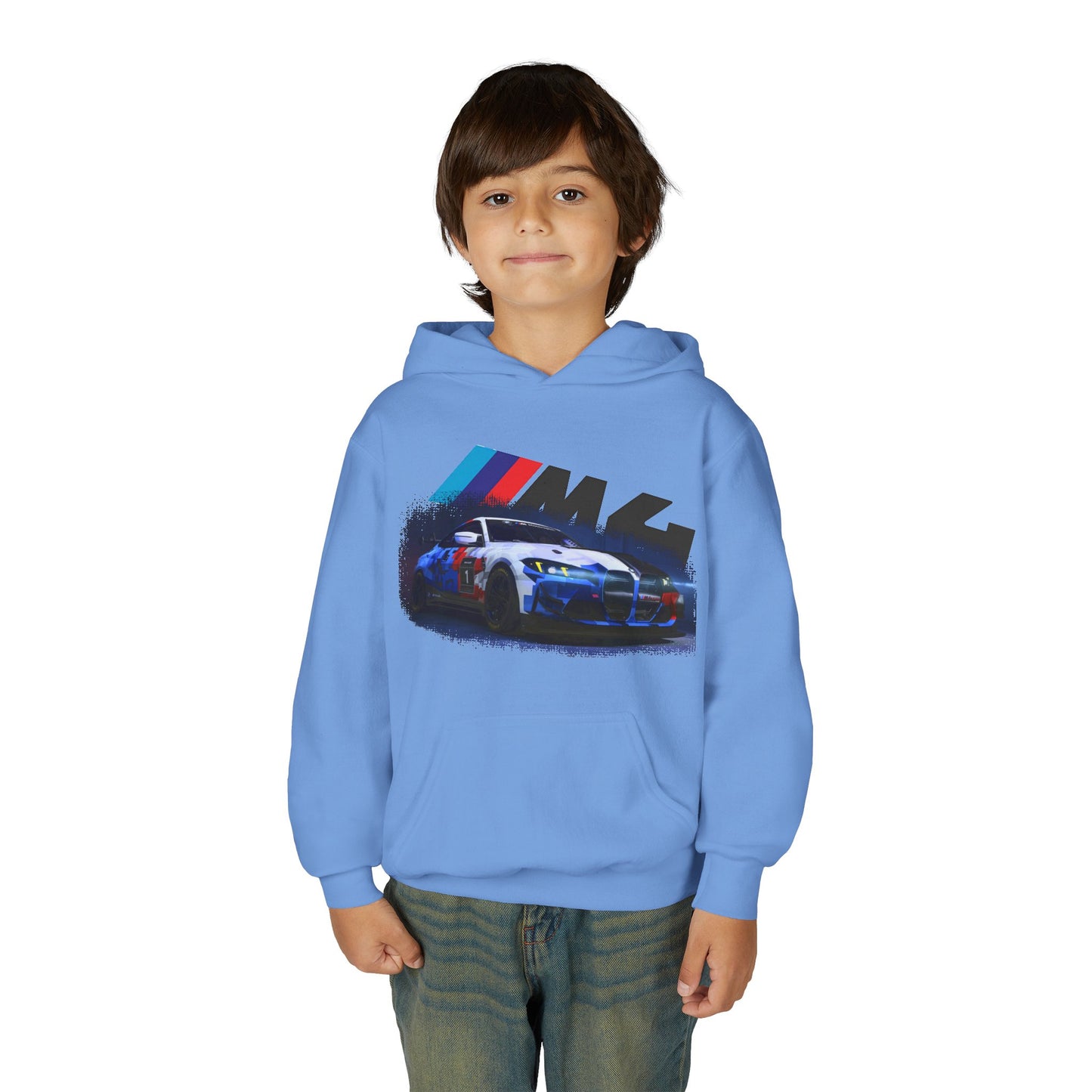 Youth Racing Hoodie — BMW M4 Drift Car Graphic