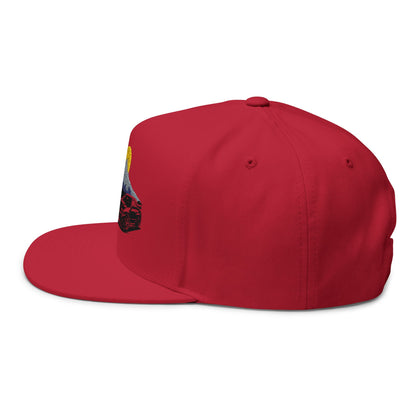 Embroidered Flat Bill Cap | Custom Car Design Hat for Car Enthusiasts, Birthday Gift, Supra & Skyline Tokyo