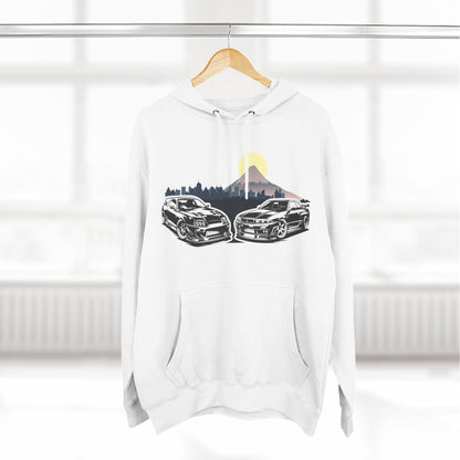 Supra Skyline Tokyo Fleece Hoodie, Car Lover Gift, Cozy Apparel for Road Trips, Outdoor Adventure, Perfect for Fall and Winter