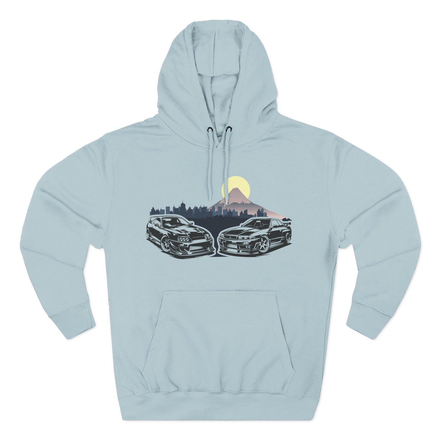 Supra Skyline Tokyo Fleece Hoodie, Car Lover Gift, Cozy Apparel for Road Trips, Outdoor Adventure, Perfect for Fall and Winter