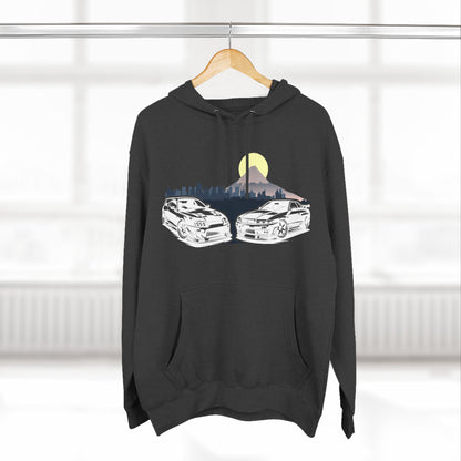 Supra and Skyline Tokyo Three-Panel Fleece Hoodie, Gift for Him, Men’s Hoodie, Automotive Apparel, Cozy Hoodie for Car Enthusiasts