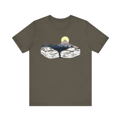 Skyline & Supra Tokyo Enthusiast Tee, Vintage Cars Shirt, Unisex Graphic Tee, Outdoor Lifestyle Apparel, Car Lover Gift, Perfect for Road Trips