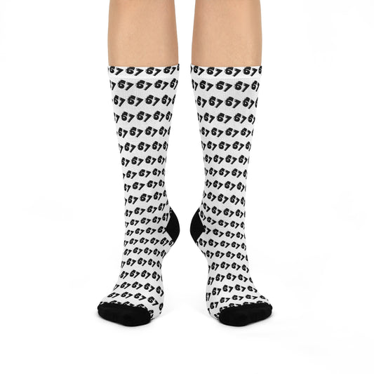 Trendy Cushioned Crew Socks, Cozy Gift for Sock Lovers, Fun Patterned Socks, Everyday Comfort, Unique Fashion Accessories