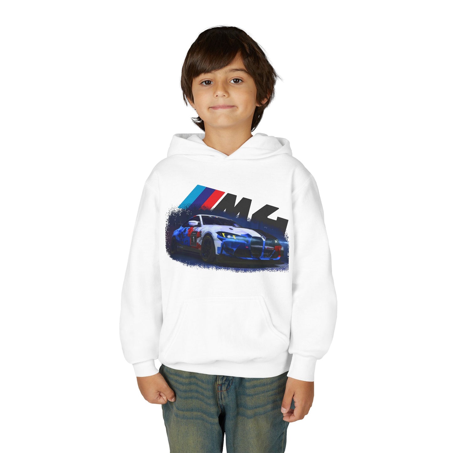 Youth Racing Hoodie — BMW M4 Drift Car Graphic