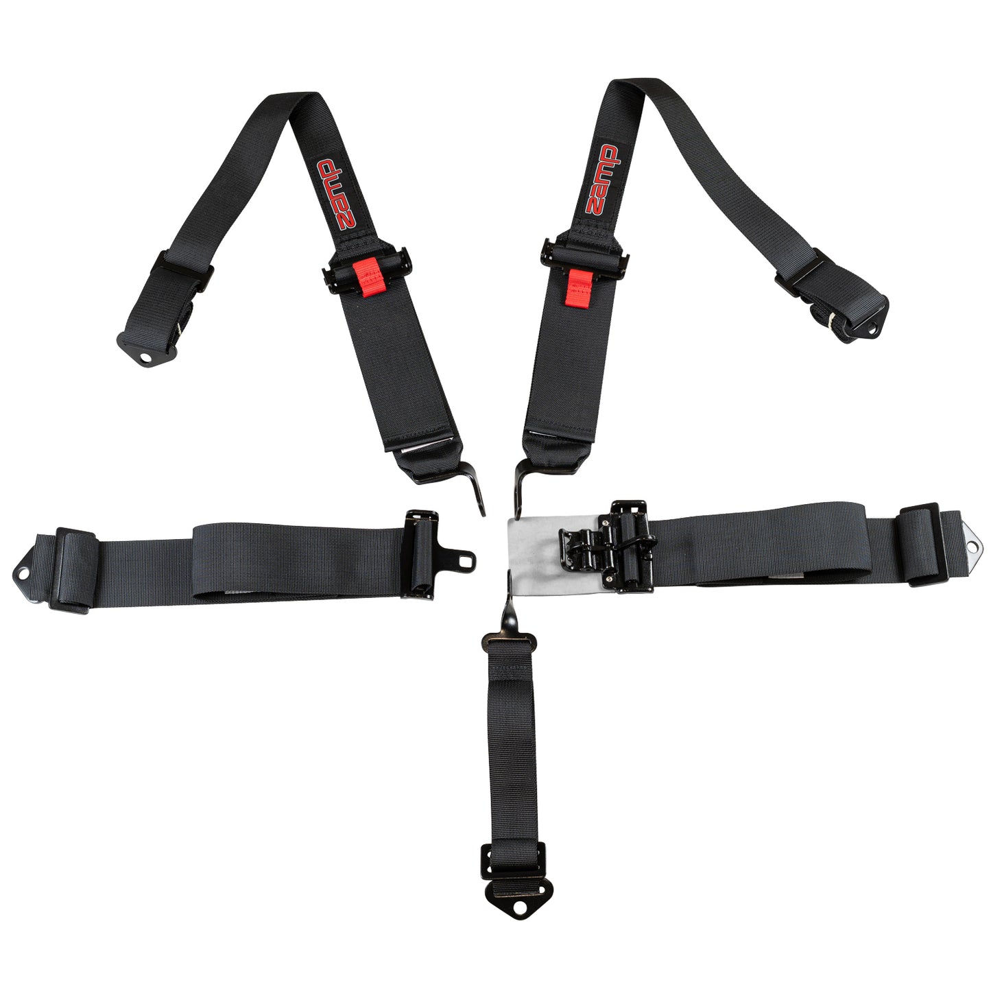 Race Seat Harness Black 3/2 Shoulder 3 5 Point Pull Down (Out)