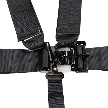 Race Seat Harness Black 3/2 Shoulder 3 5 Point Pull Down (Out)