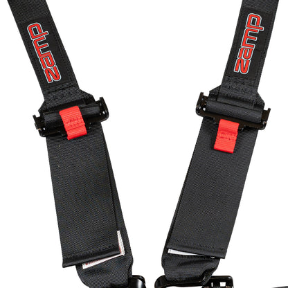 Race Seat Harness Black 3/2 Shoulder 3 5 Point Pull Down (Out)