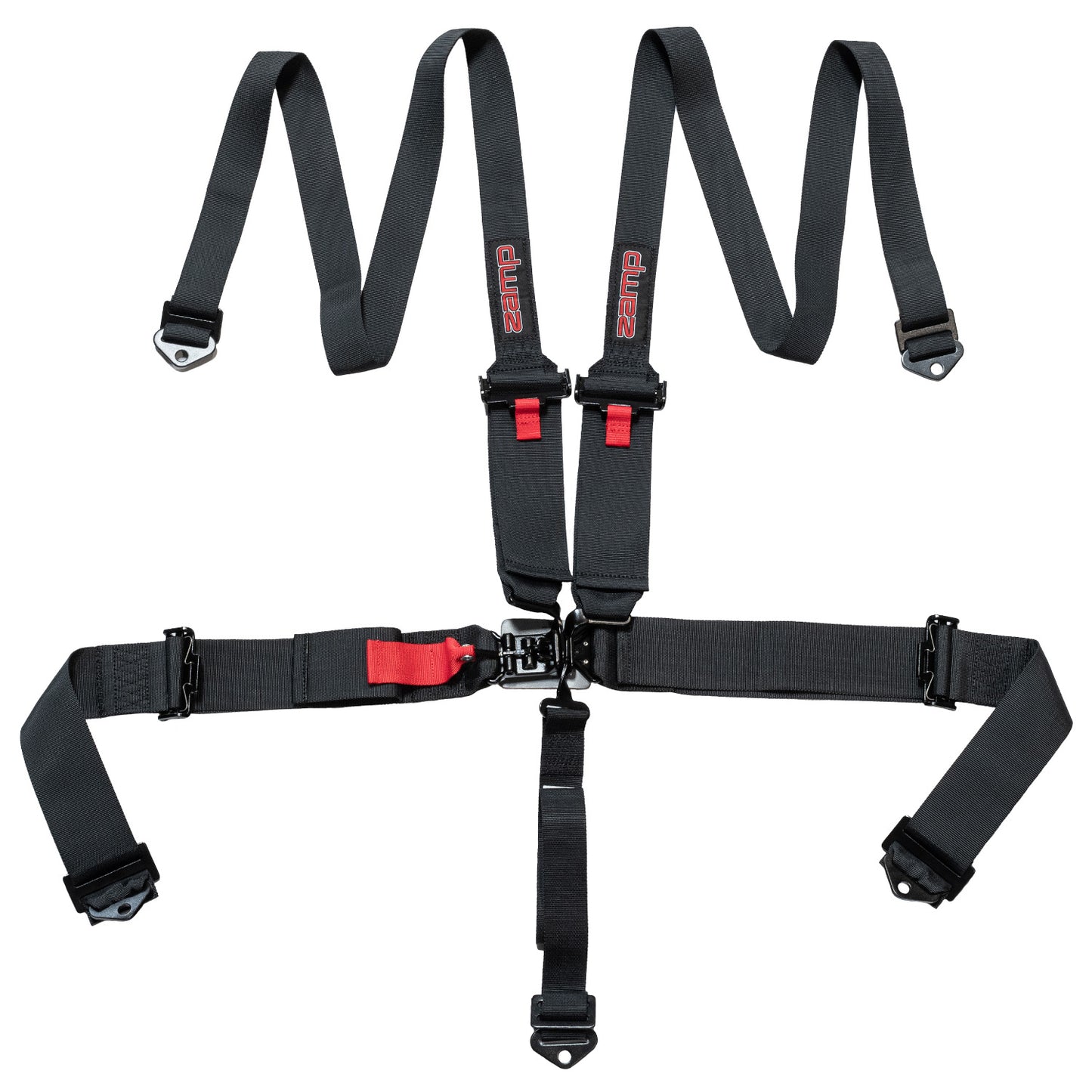 Race Seat Harness Black 3/2 Shoulder 3 5 Point Pull Up (In)