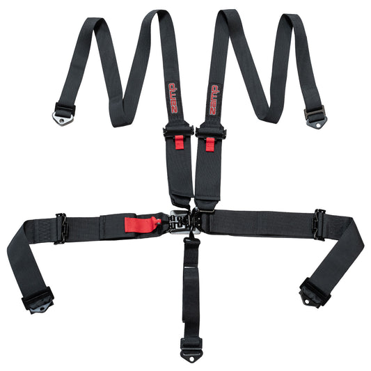 Race Seat Harness Black 3/2 Shoulder 3 5 Point Pull Up (In)