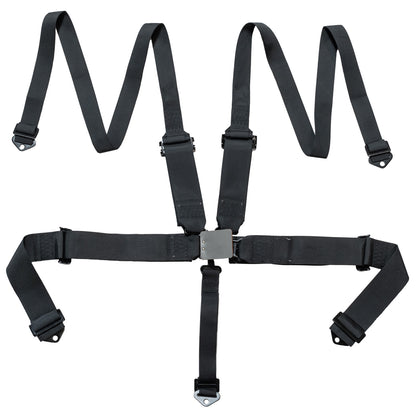 Race Seat Harness Black 3/2 Shoulder 3 5 Point Pull Up (In)