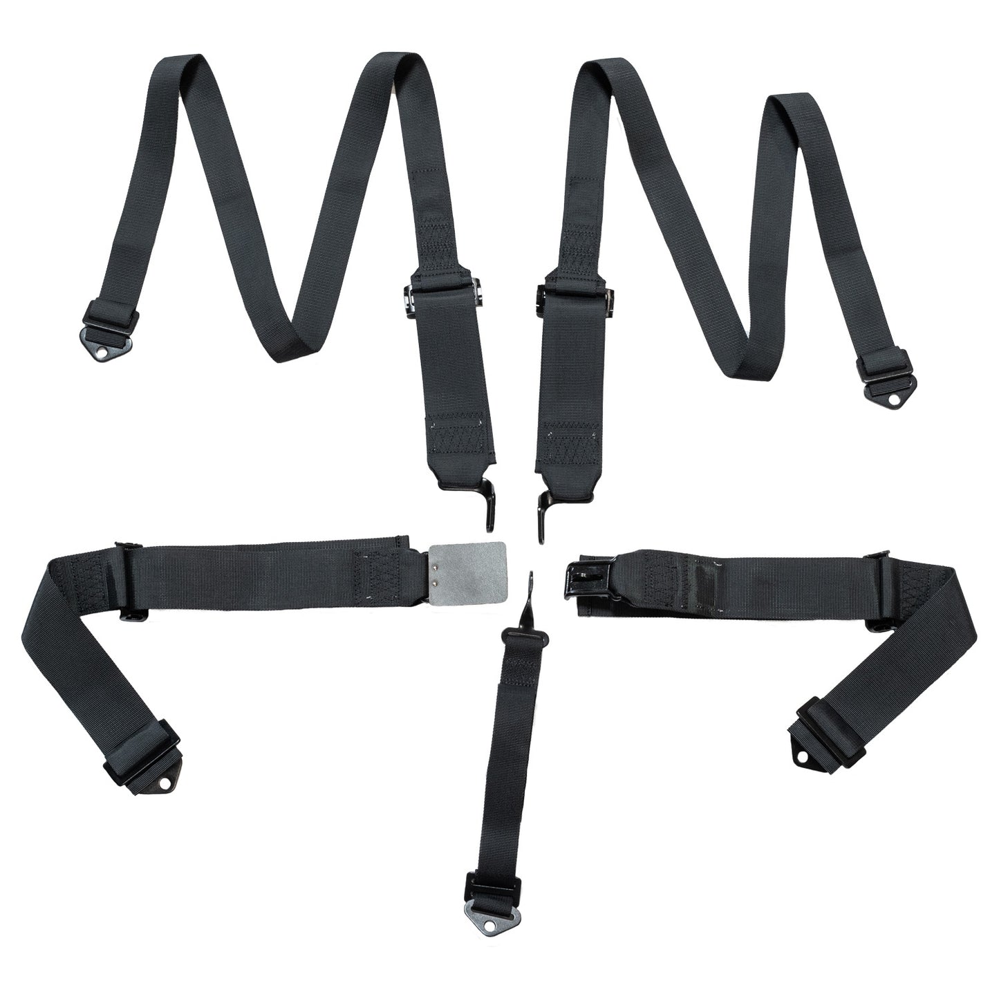 Race Seat Harness Black 3/2 Shoulder 3 5 Point Pull Up (In)