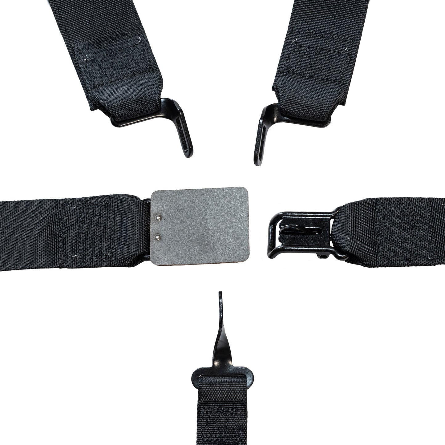 Race Seat Harness Black 3/2 Shoulder 3 5 Point Pull Up (In)