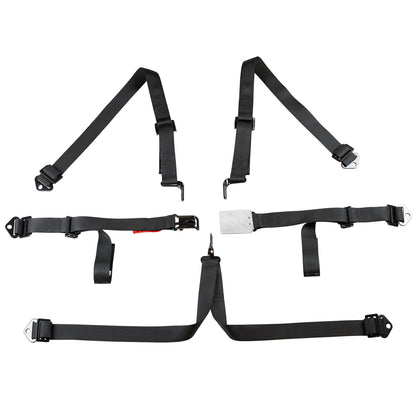 Race Seat Harness Black 2 Shoulder 2 6 Point Pull Up (In)