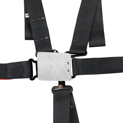 Race Seat Harness Black 2 Shoulder 2 6 Point Pull Up (In)