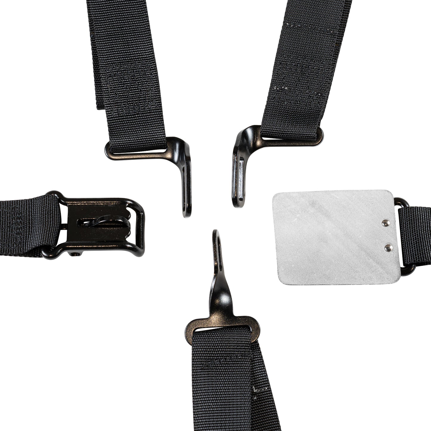 Race Seat Harness Black 2 Shoulder 2 6 Point Pull Up (In)