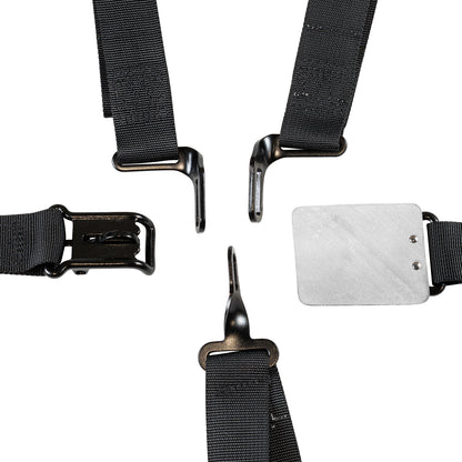 Race Seat Harness Black 2 Shoulder 2 6 Point Pull Up (In)