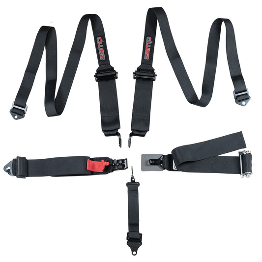 Race Seat Harness Black 3"/2" Ratchet Left 5 Point