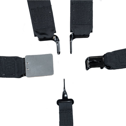 Race Seat Harness Black 3"/2" Ratchet Left 5 Point