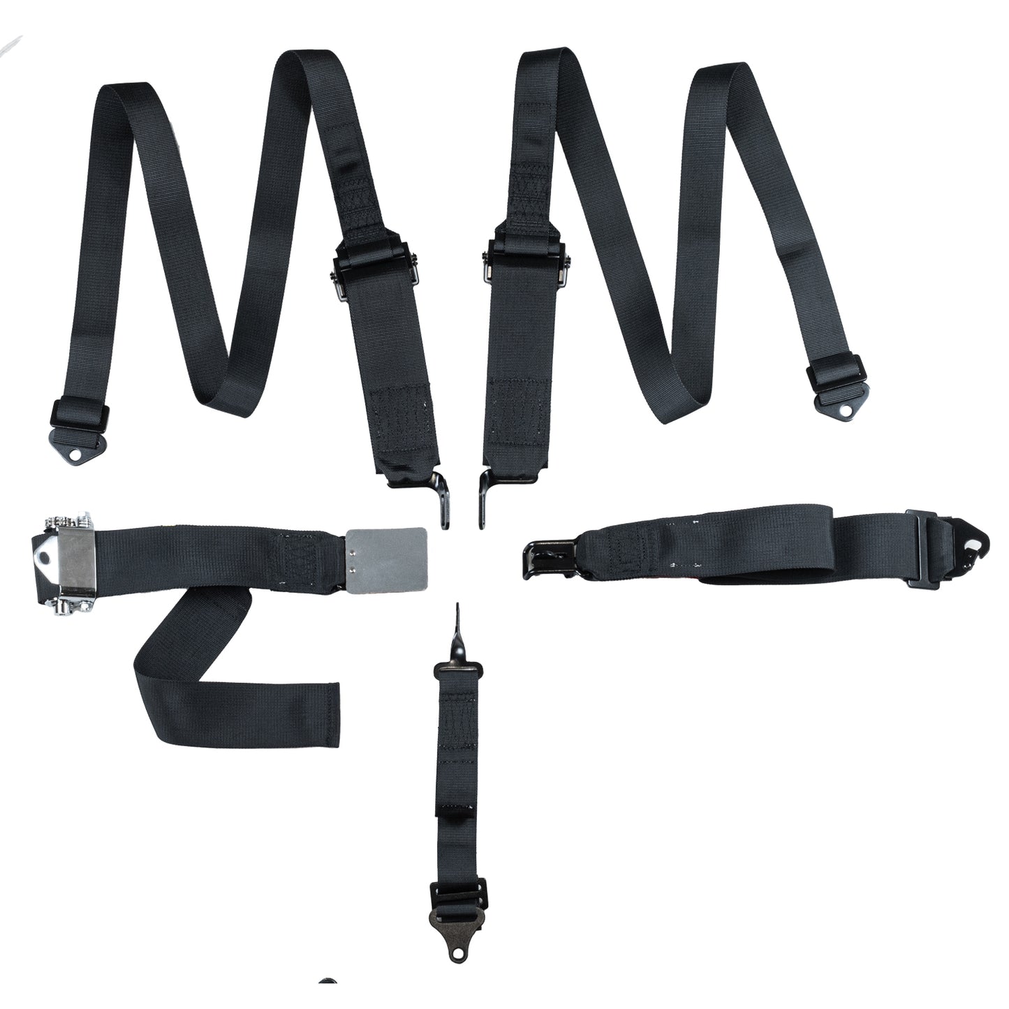 Race Seat Harness Black 3"/2" Ratchet Left 5 Point