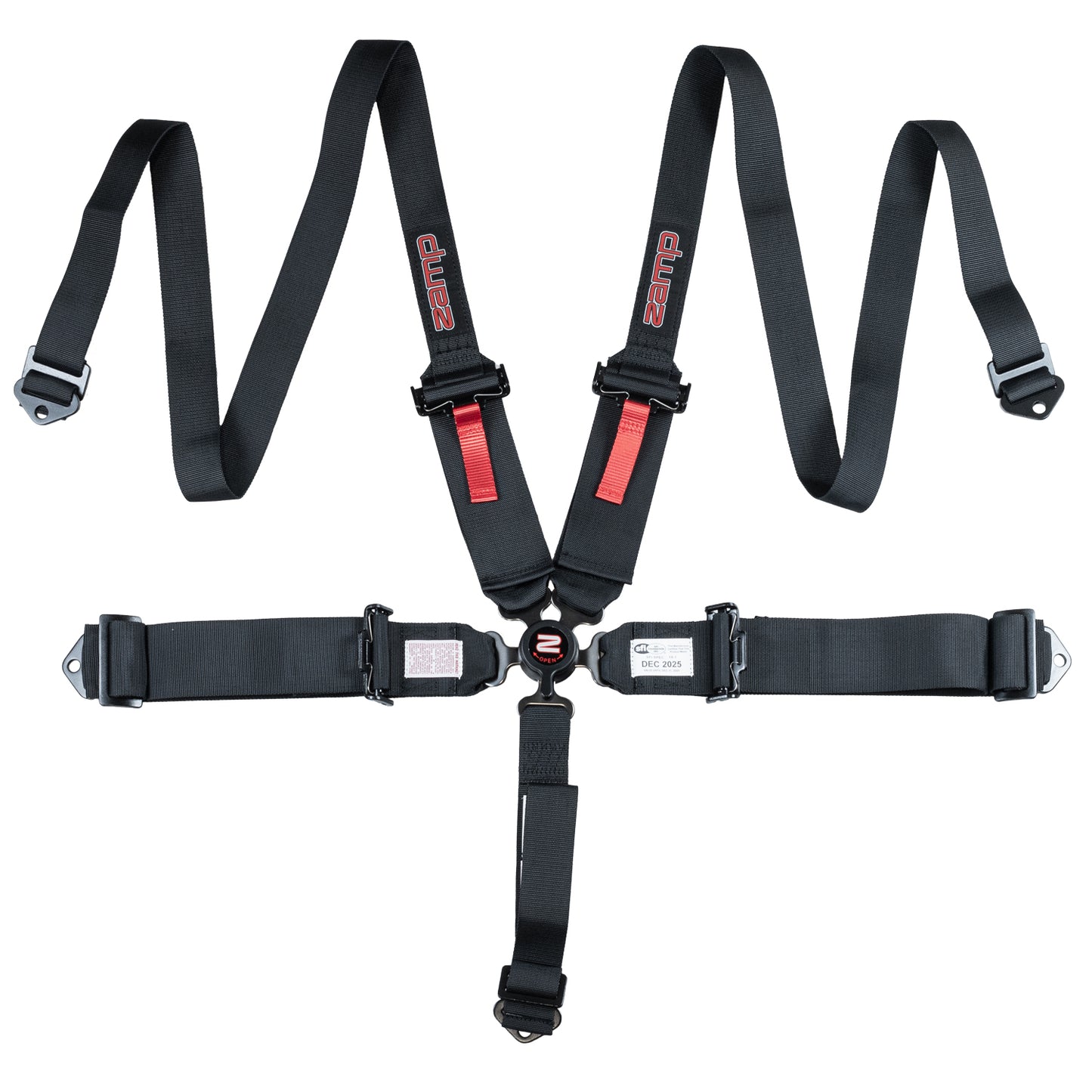 Race Seat Harness Black 3"/2" CAM Lock 5 Point Pull Down (Out)