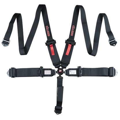 Race Seat Harness Black 3"/2" CAM Lock 5 Point Pull Down (Out)
