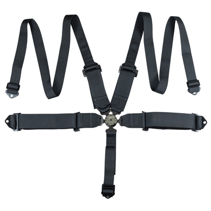 Race Seat Harness Black 3"/2" CAM Lock 5 Point Pull Down (Out)