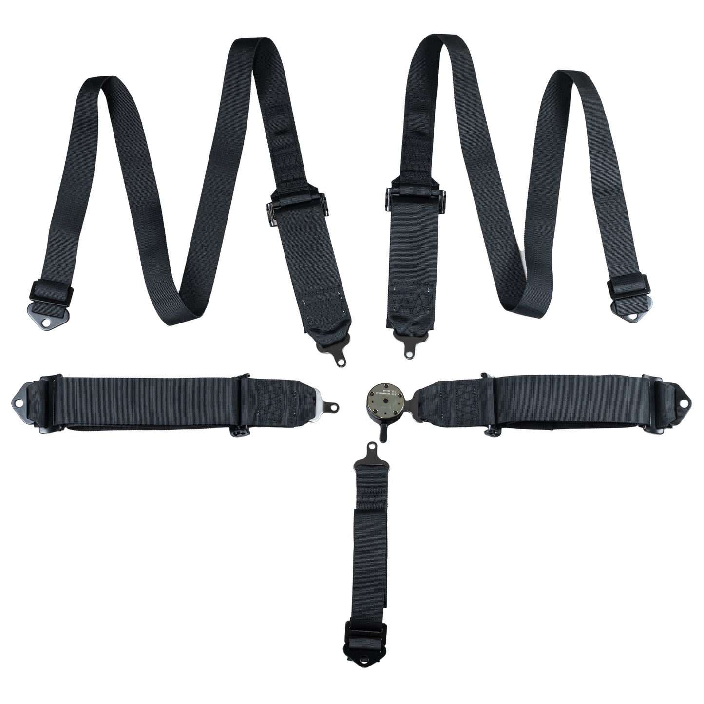 Race Seat Harness Black 3"/2" CAM Lock 5 Point Pull Down (Out)