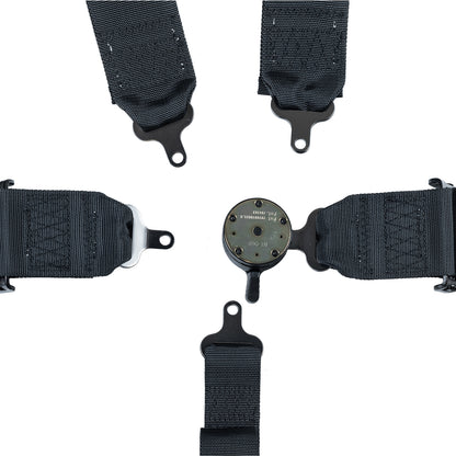 Race Seat Harness Black 3"/2" CAM Lock 5 Point Pull Down (Out)