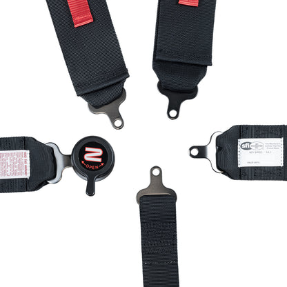 Race Seat Harness Black 3"/2" CAM Lock 5 Point Pull Down (Out)