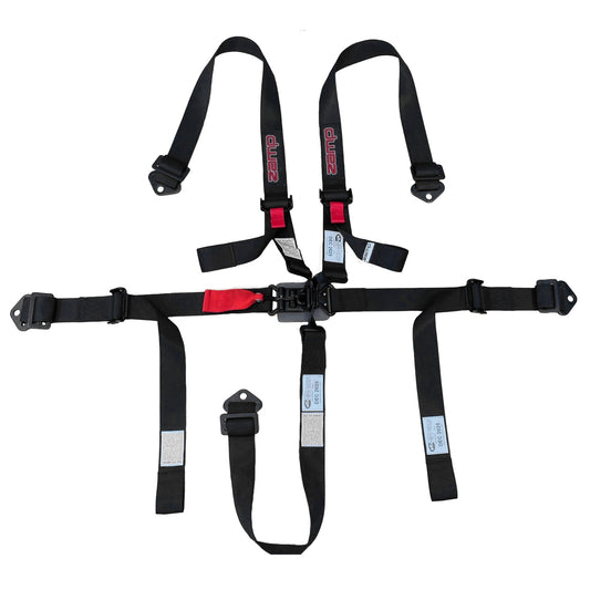 Race Seat Harness Youth Black 2" 5 Point Pull Up (In)