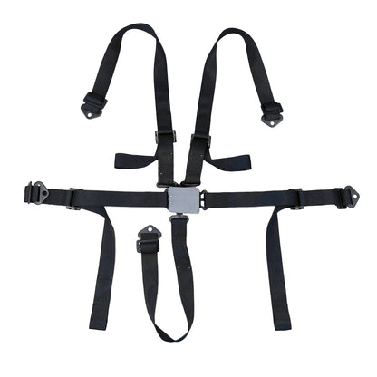 Race Seat Harness Youth Black 2" 5 Point Pull Up (In)