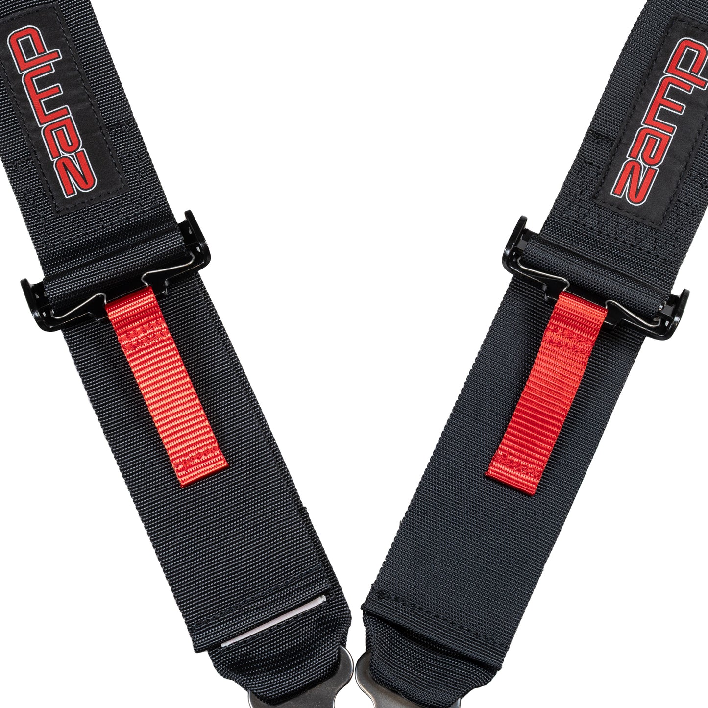 Race Seat Harness Black CAM Lock U Loop Shoulder 7 Point Pull Down (Out)