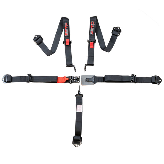 Race Seat Harness Black 2x2 5 Point Pull Up (In)