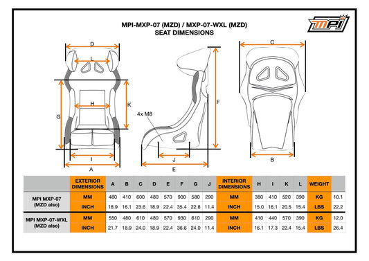 Gaming Seat For Simulator With MPI Logo